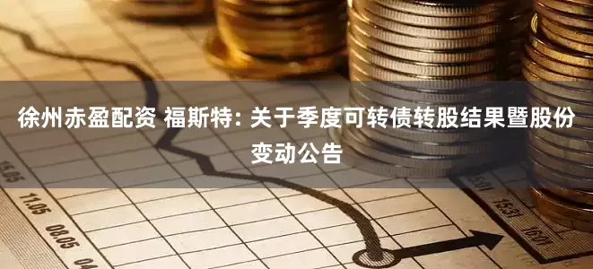 徐州赤盈配资 福斯特: 关于季度可转债转股结果暨股份变动公告